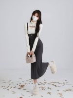 Women Elegant Bodycon Midi Dress + Sweater 2023 Summer Fashion Outfits