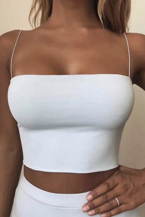 Women’s Crop Top Sexy Elastic Cotton Sleeveless 2023 Spring Summer Outfits