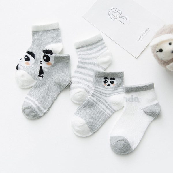 5Pairs/lot 0-3Y Infant Baby Socks Baby Socks for Boys Girls Cotton Mesh Newborn Toddler First Walkers Baby Clothes Accessories