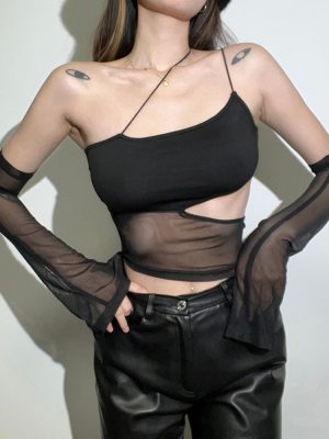 Asymmetrical-Cut-Out-Mesh-Crop-Top-with-Sleeves-Fairy-Grunge-Clothes-Transparent-Camisole-Tank-Tops-1