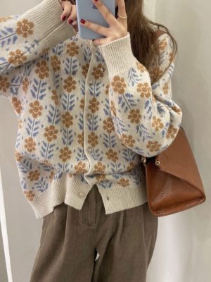 Autumn-Cardigan-Women-Sweet-Knitted-Sweater-Cozy-Preppy-Ulzzang-Cute-Holiday-Loose-Knitwear-Coat-Thickened-Pull-1