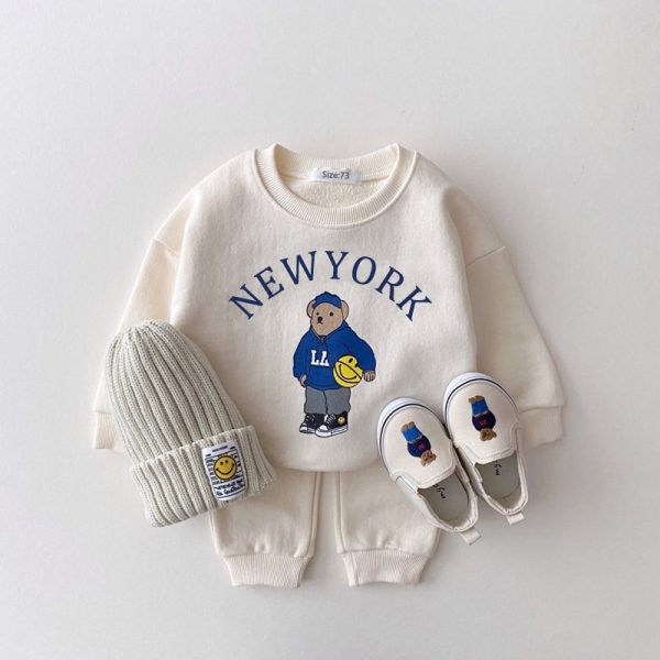 Baby Boy Girl Clothing Sets Children Bear Sweatshirts + Pants 2pc