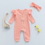 Baby Knit Rompers Jumpsuit Headband 2023 Spring Fashion Outfits