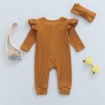 Baby Knit Rompers Jumpsuit Headband 2023 Spring Fashion Outfits