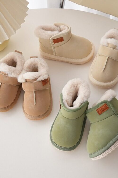 Baby Snow Girls Candy Color Warm High-top Boots