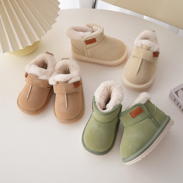 Baby Snow Girls Candy Color Warm High-top Boots