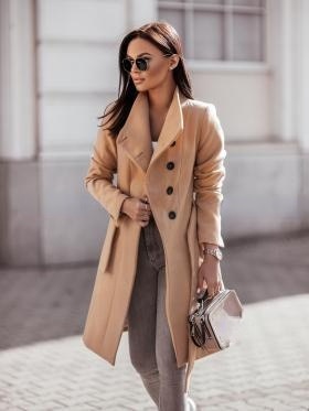 Women Wool Coat Turn-down Collar Long Sleeve Button Jacket 2023 Winter Fashion Outfits Trends