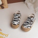 Kids Canvas Sandals Baby Cute Leopard Zebra Print