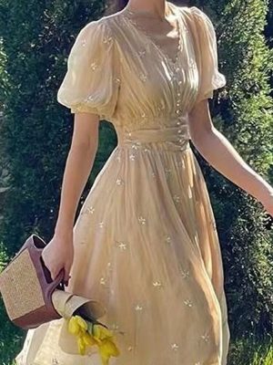 Elegant-Vintage-Midi-Dress-Women-Casual-Short-Sleeve-Boho-Beach-Sundress-Office-Lady-2022-Summer-Floral-1