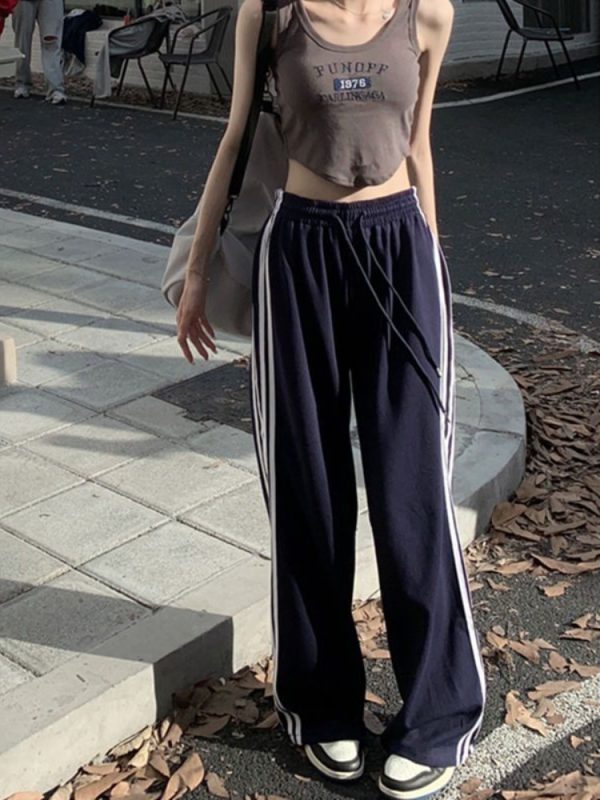 Casual Baggy Women Black Pants Harajuku Fashion Sweatpants Korean Streetwear Wide Leg Trousers