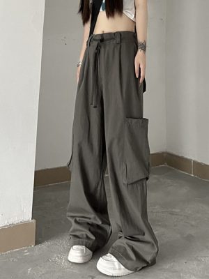 HOUZHOU-Gothic-Punk-Parachute-Pants-Women-Y2K-Harajuku-Techwear-Pockets-White-Cargo-Trousers-Female-Jogging-Sweatpants-1