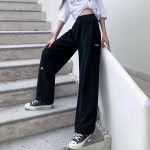 Gray Sweatpants Joggers Women Korean Style High Waist Tracksuit Casual Loose Pants Black Jogging Sports Trousers
