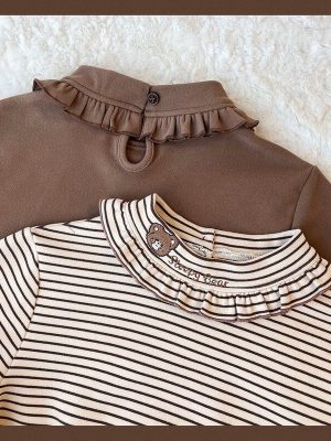 HOUZHOU-Kawaii-Bear-Embroidered-Collar-Tops-Women-Japanese-Vintage-Soft-Girl-Striped-Lantern-Sleeve-Sweatshirt-Cute-1