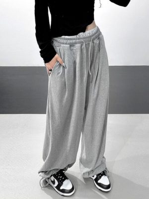 HOUZHOU-Oversize-Gray-Joggers-Sweatpants-Women-Korean-Fashion-Black-Jogging-Capri-Sports-Pants-Loose-Wide-Leg-1