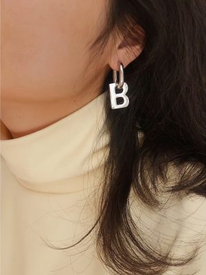 Women Letter B Drop Earrings Earrings Jewelry