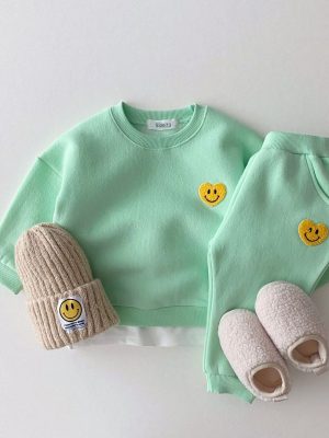 Korea-Baby-Boys-Clothing-Sets-Fleece-Lined-Clothes-Children-Thicken-Sweater-And-Velvet-Baby-Girls-Pullover-1