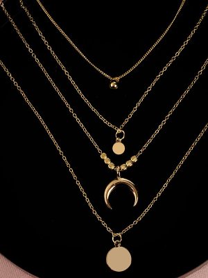 LATS-Gold-color-Choker-Necklace-for-women-Multilayer-Long-moon-Tassel-Pendant-Chain-Necklaces-Pendants-chokers-1