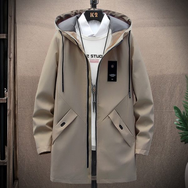 Mens Casual Long Jackets And Coats 2023 Hooded Streetwear Hip Hop Windbreaker Outwear