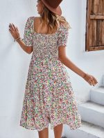 Spring Summer Long Print Dress Women Bohemian