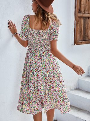 Msfilia-Spring-Summer-Long-Print-Dress-Women-Bohemian-Short-Sleeve-High-Waist-Flroal-Dresses-For-Ladies-1