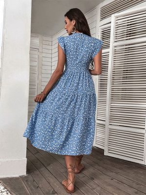 Msfilia-Summer-Retro-Women-s-O-Neck-Sleeveless-Midi-High-Waist-Blue-Floral-A-Line-Chic-1