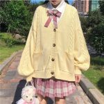 Women Loose Japanese Style Sweet Knitted Cardigans 2023 Spring Fashion Outfits