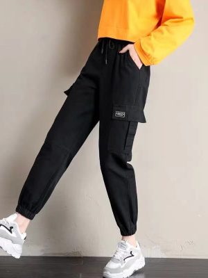 Women High Waist Loose Baggy Tactical Trouser 2023 Summer Fashion Outfits