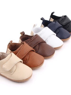 Newborn Baby Shoes Baby Boy Girl Shoes Classic Leather Rubber Sole Anti-slip Toddler First Walkers Infant Girl Shoes Moccasins