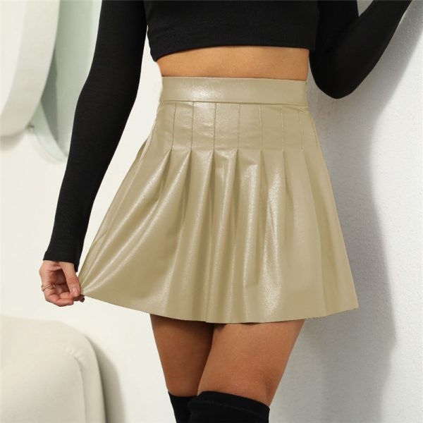 Women Sexy PU Leather Mini Skirts 2023 Summer Outfits