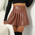Women Sexy PU Leather Mini Skirts 2023 Summer Outfits