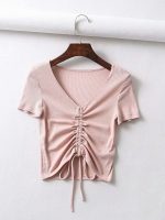 Women Sexy V-Neck Cropped Tank Tops 2023 Spring Summer Outfits