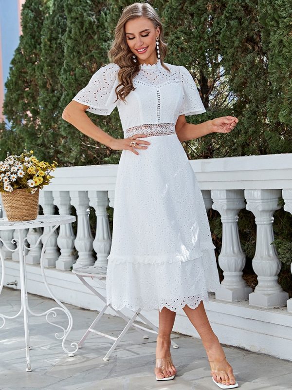Women White Lace Dresses Women Summer 2023 Summer Fashion Outfits Trends