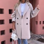 Spring Autumn Trench Coat Woman New Double-Breasted Mid-Long Women Trench Coat