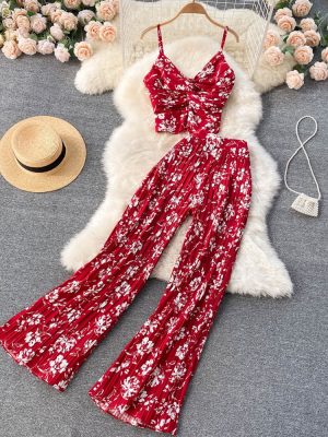 Summer-Women-Sexy-Printed-Two-Piece-Set-Beach-Female-Strap-Camis-Tops-Draped-Wide-Leg-Pants-1