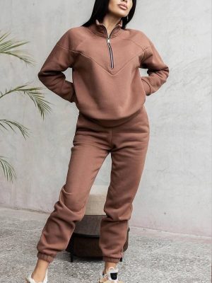 Winter-Jogging-Women-Two-Piece-Set-Female-Zipper-Coat-Casual-Pants-Tracksuit-Autumn-Jacket-Fashion-Contrast-1