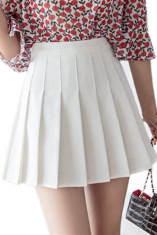Women High Waist Pleated Mini Skirt Cosplay 2023 Spring Summer Outfits