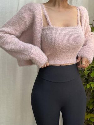 Women-Korea-Spring-Long-Sleeve-Cropped-Knitted-Sweater-and-Vest-Set-Sueters-De-Mujer-Vetement-Femme-1