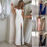 Women Split Bodycon Long Maxi Dress Party Wedding Prom 2023 Summer Fashion Outfits