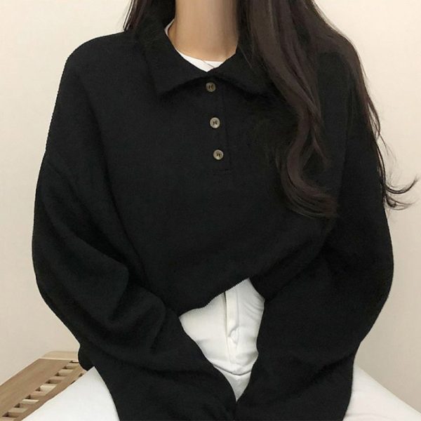 Women's Versatile Simple Preppy Style School Pullover 2023 Spring Summer Outfits