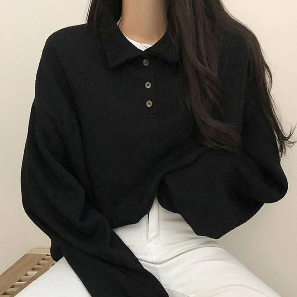 Women's Versatile Simple Preppy Style School Pullover 2023 Spring Summer Outfits