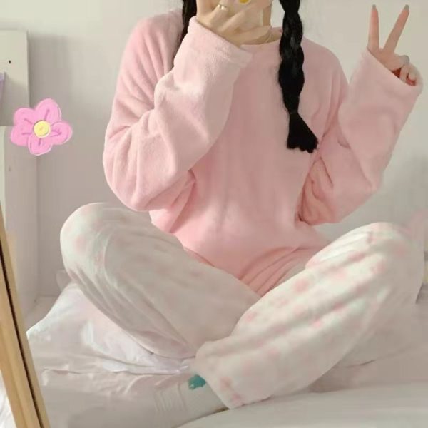 Women's Casual Lovely Solid Warm Soft Sleepwear 2023 Spring Summer Outfits