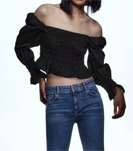 Spring Summer Retro Slimming Slim Fit Long Sleeved T shirt Black Velvet Square Collar Collarbone Bottoming Shirt Top for Women