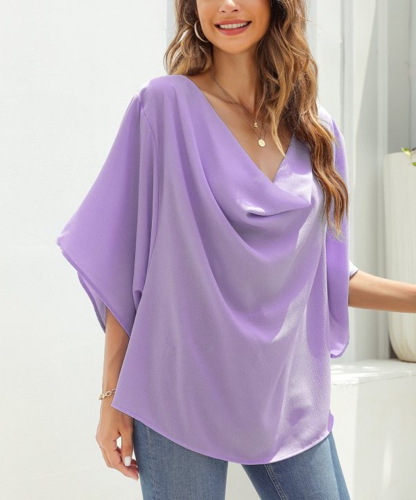 Summer Women Half Sleeve Solid Color Loose Fitting Plus Size Shirt Top Women