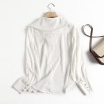 Lace up Solid Color Long Sleeve Shirt
