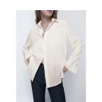 Summer Women Clothing Simple Long Sleeve Slim Casual Single Breasted Shirt