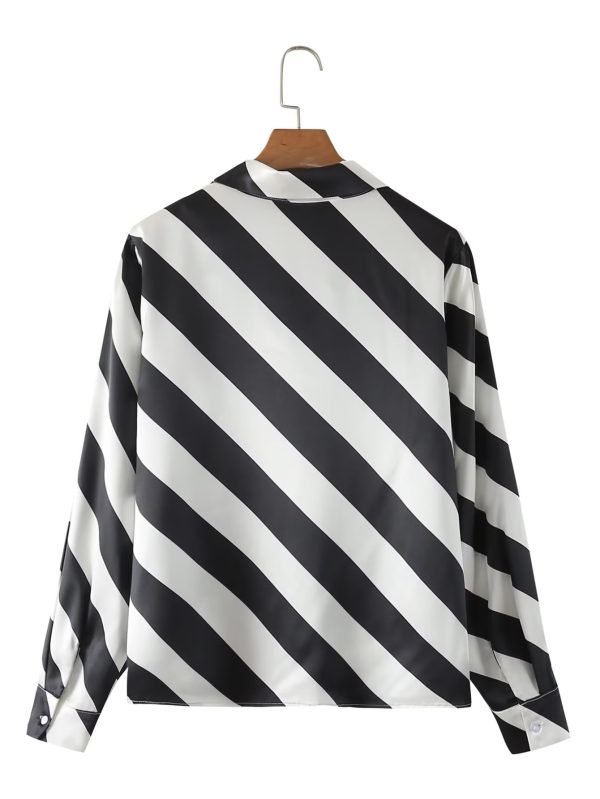 Summer Women Clothing Niche Zebra Pattern Loose Shirt