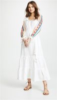 Women   Spring And Summer Bohemian Holiday Style Strap Embroidered Tassel Long Sleeve Dress