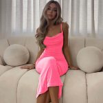 Women Clothing Summer Sexy Backless Slim Fit Camisole Dress