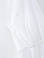 Women  Wear Winter Bubble Wrinkle Multi Layer Stitching Dress with Lining