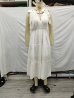 Women  Wear Winter Bubble Wrinkle Multi Layer Stitching Dress with Lining